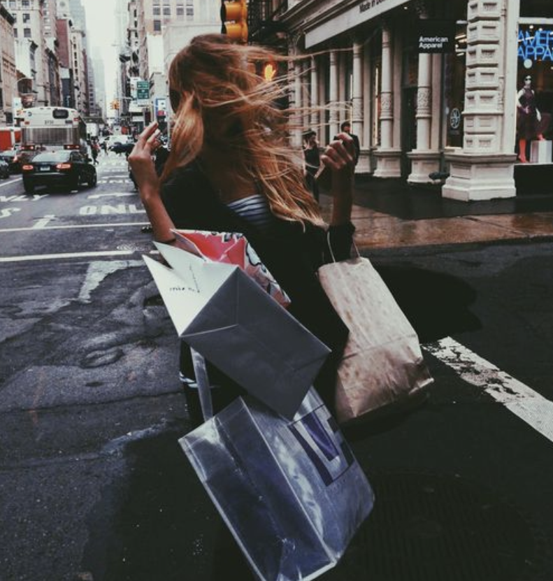 Street fashion shopping scene